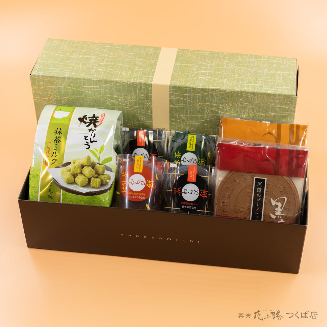 【淡萌】わらび餅4個+焼かりんとう1袋+ゴーフレット2袋