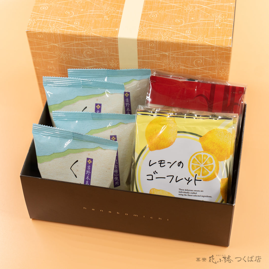 【山吹】くず餅4個+ゴーフレット2袋