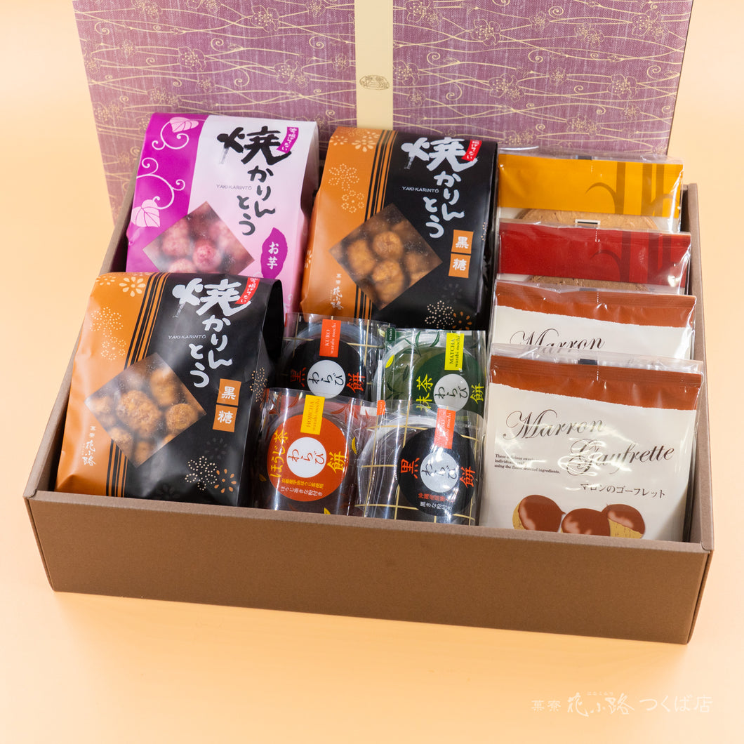 【菖蒲】わらび餅4個+焼かりんとう3袋+ゴーフレット4袋
