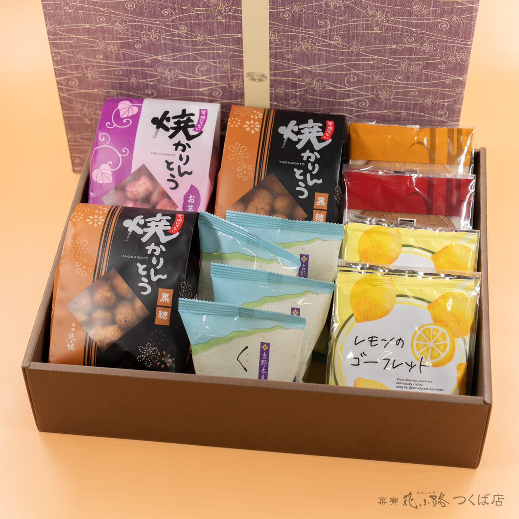 【菖蒲】くず餅４個+焼かりんとう3袋+ゴーフレット4袋